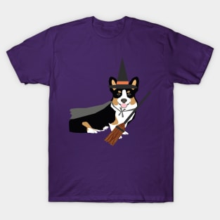 Tri Corgi Witch T-Shirt